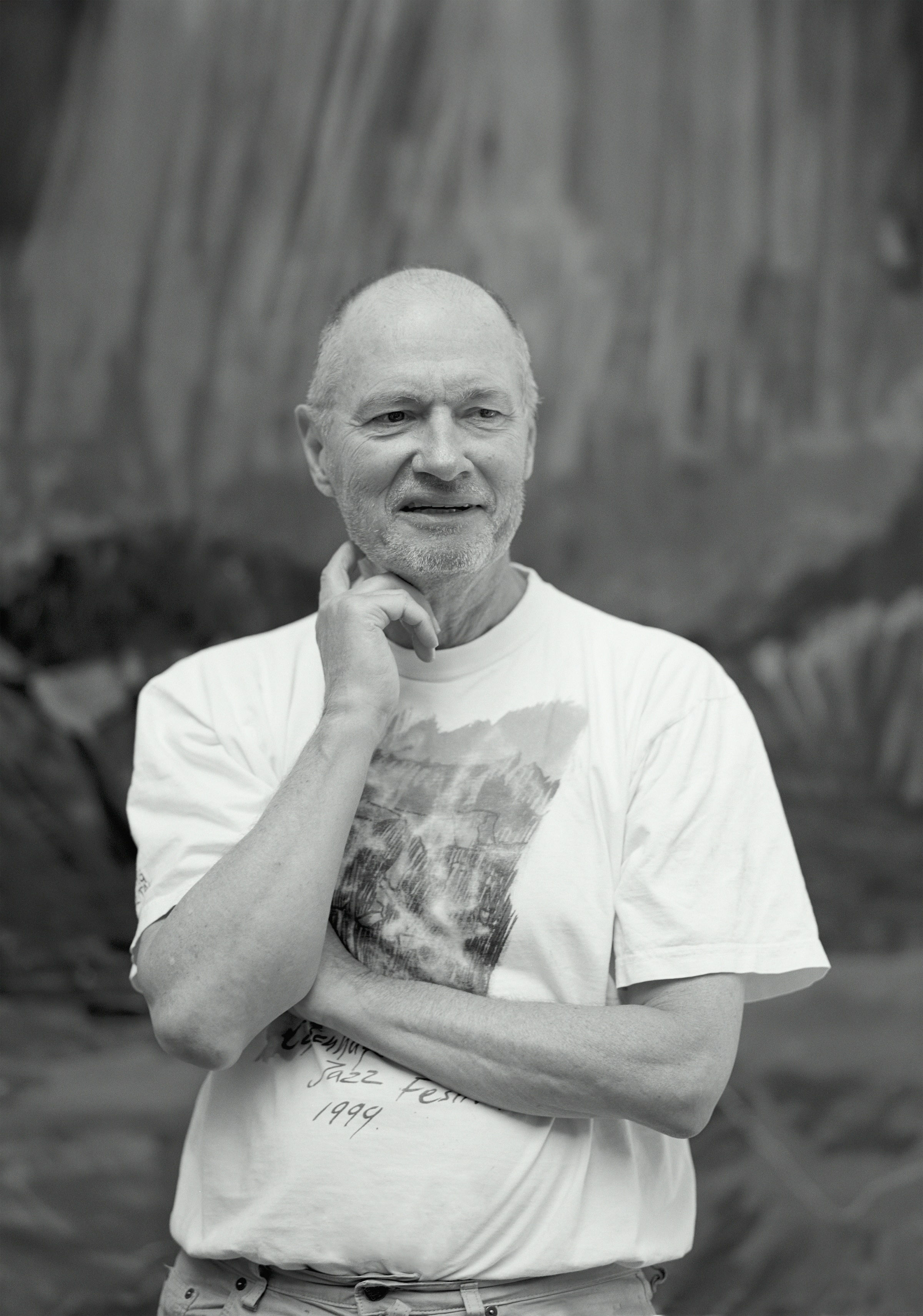 Portræt af Per Kirkeby af fotograf Helene Sandberg