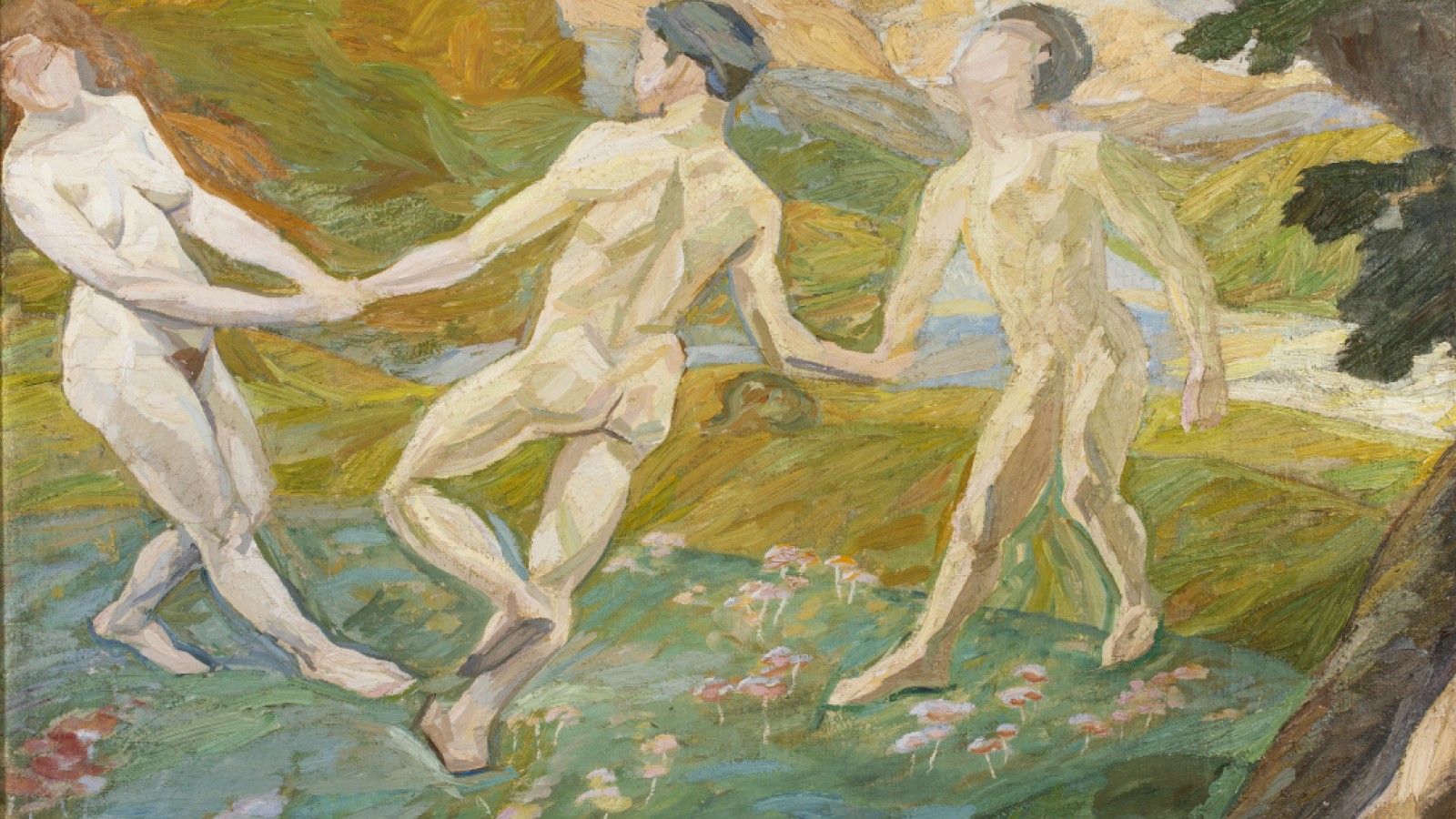 Joie De Vivre Three Dancing Figures Kunsten